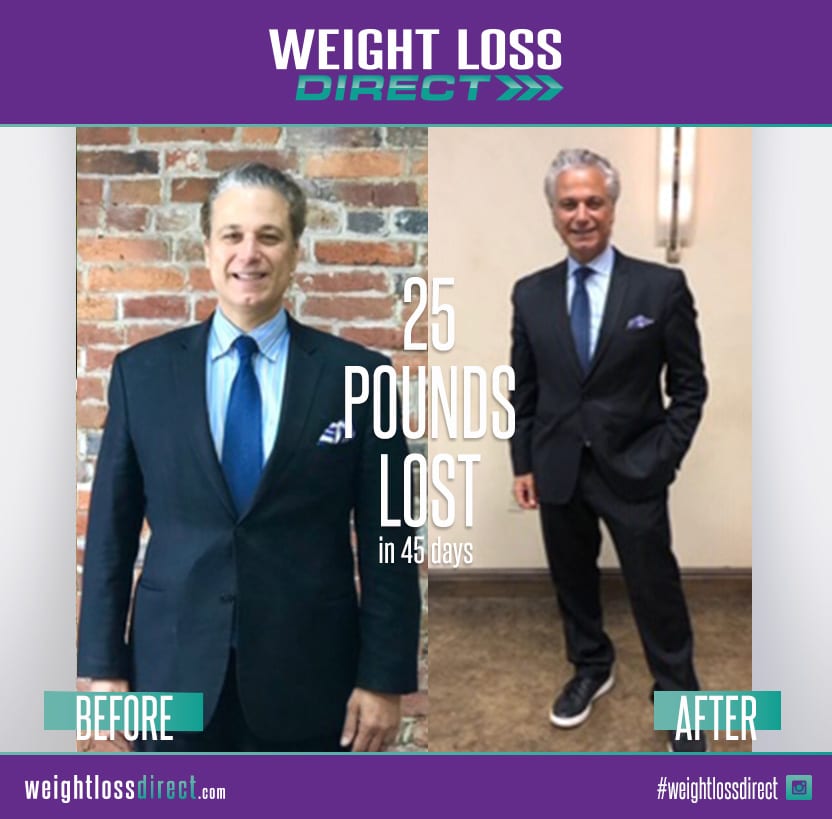 Images from before and after losing 25 pounds