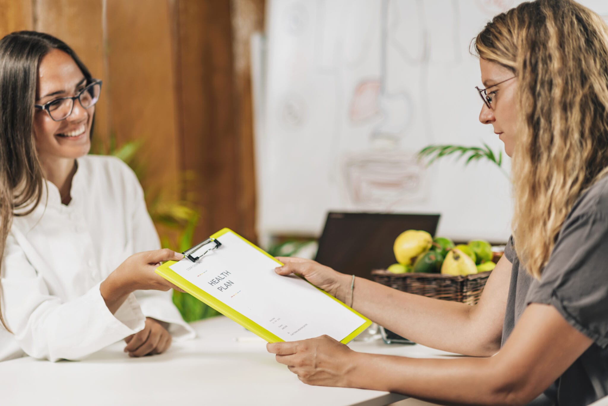 Preventive Medicine, Handing A Personalized Health Plan To A Client