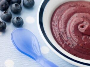 blueberry pudding finished product