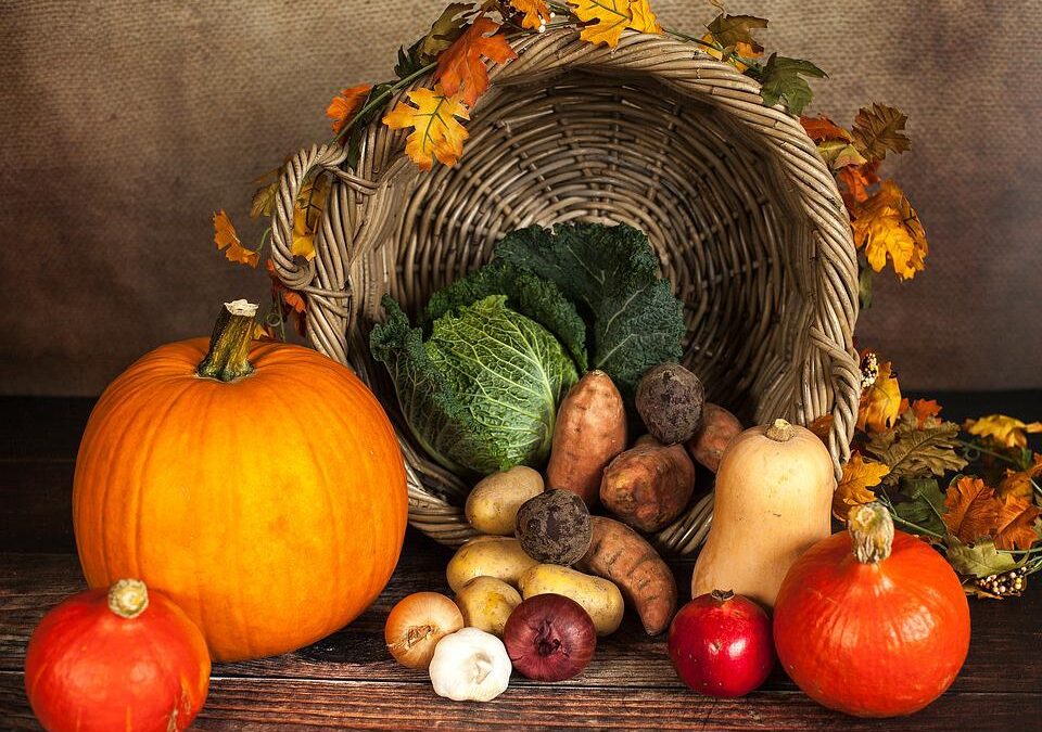 fall foods on table