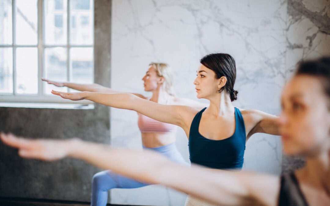 women doing yoga