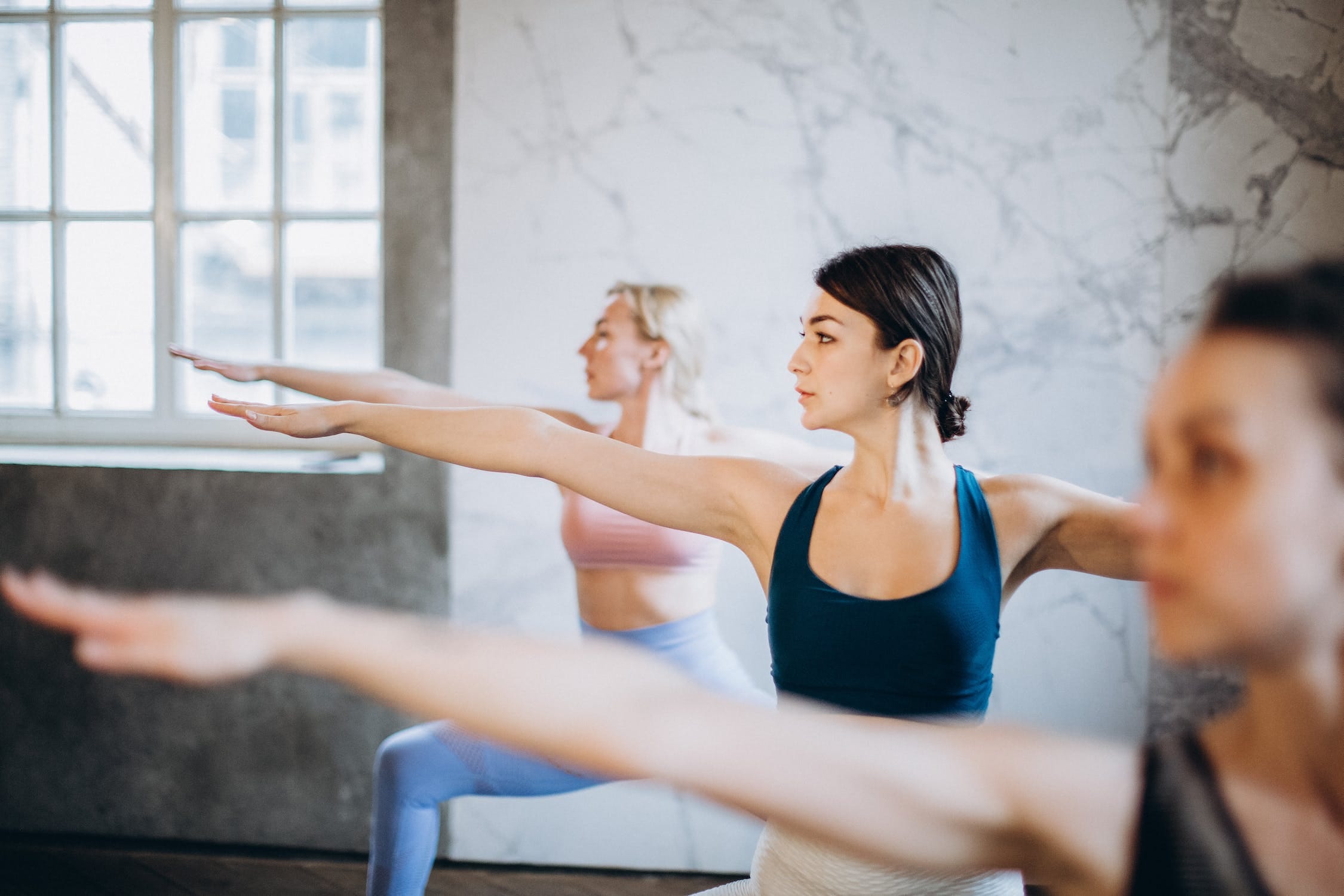 women doing yoga