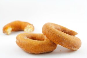 donuts on white background