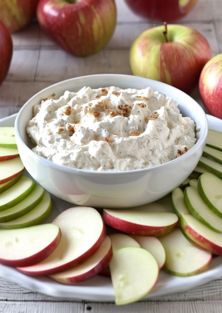 whipped cottage cheese dip & apples