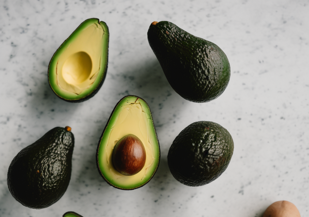 real life image of avocado on counter png