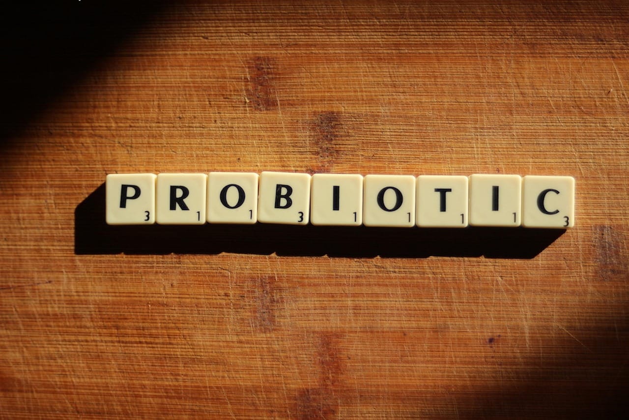 probiotic spelled out in scrabble
