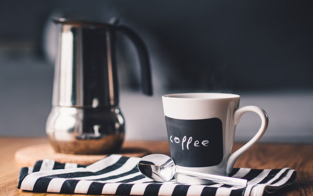 coffee cup and coffee pitcher