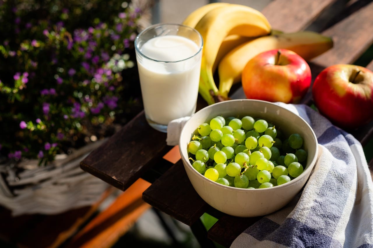 healthy foods on table